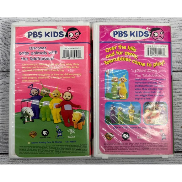 Teletubbies VHS Lot Baby Animals Dance With The Teletubbies PBS Kids Clamshell - Picture 2 of 3